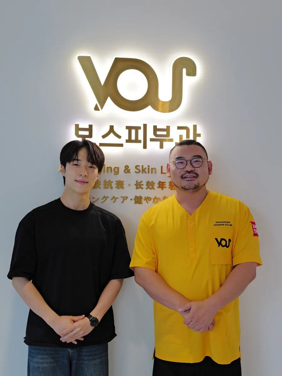 ナム・ダルムさんとキム・ホンソク院長(ソウル江南・VOS皮膚科)